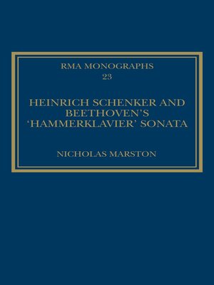 cover image of Heinrich Schenker and Beethoven's 'Hammerklavier' Sonata